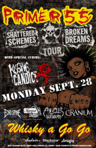 PRIMER 55 Kissing Candice Echo Spine Karma Hitlist Stillwater Apostles of Black Death Cranium - Rainbow Bar and Grill | Iconic Sunset Strip Restaurant & Rock Bar PRIMER 55 Kissing Candice Echo Spine Karma Hitlist Stillwater Apostles of Black Death Cranium